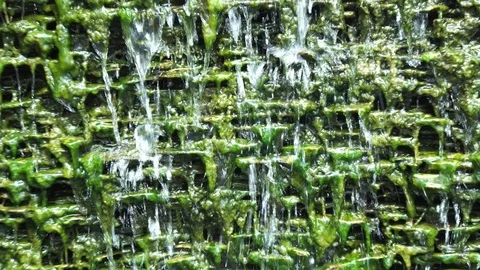 Slow motion water flow on stone Stock Footage 108471002