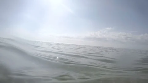 Slow motion of water level view of the sea. Sunny summer day Stock Footage 93124108
