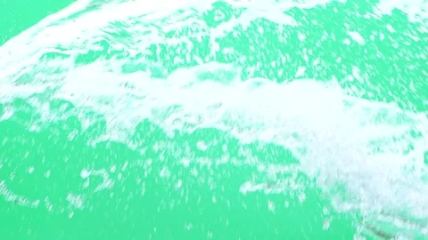 Slow motion of water spash with drops over green screen chroma key background Vídeo Stock 161456227