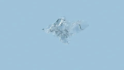 Slow motion water splash on blue background. Stock Footage 340376644