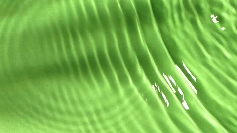 Slow motion water surface texture splashes, ripples isolated on green background Stock Footage 170918620