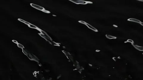 Slow motion water surface texture splash, waves and ripples on black background Video stock 251517035