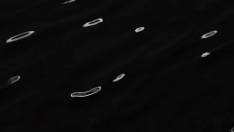 Slow motion water surface texture splash, waves and ripples on black background Видео 252562152