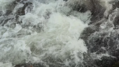 Slow motion of a waterfall from above, Video stock 293002526
