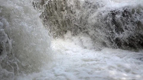 Slow motion waterfall close up 1 Stock Footage 77817067