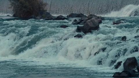 Slow Motion Waterfall Close Up Video stock 208422834
