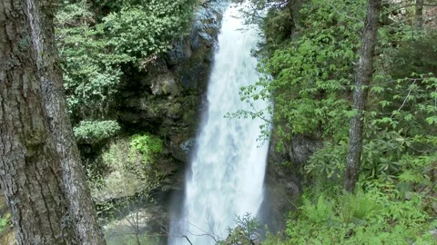 Slow motion waterfall crashing - Flowing Stream and Roaring Water Video stock 339564887