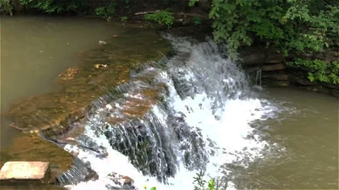 Slow motion of waterfall flowing Video stock 97776432