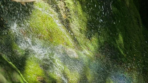 SLOW motion, waterfall in mountains in high speed reel. Stock Footage 92701127