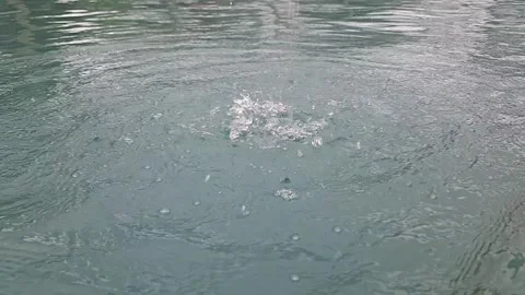 Slow Motion Waterfall into Pool Stock Footage 283448995
