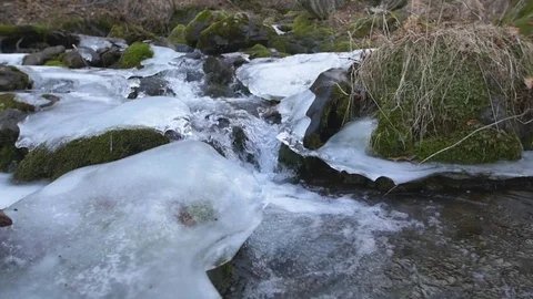 Slow motion waterfall sequence of an alaskan creek Stock Footage 85101643