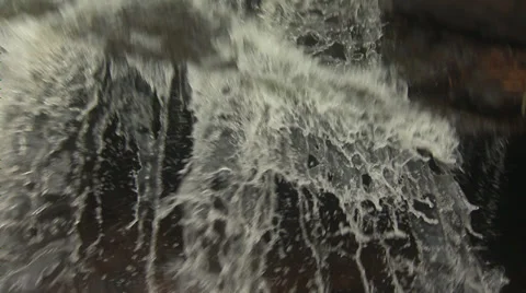Slow Motion - Waterfall Tilt Stock Footage 35175788