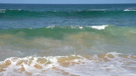 Slow motion wave with clear sea Stock Footage 109269634