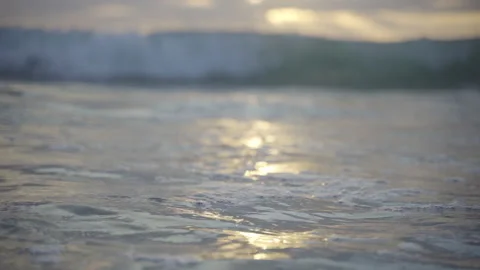 Slow Motion Wave Forming and Crashing At the Beach Stock Footage 167867581