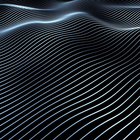 Slow motion wave lines looping square resolution background Stock Footage 341430937
