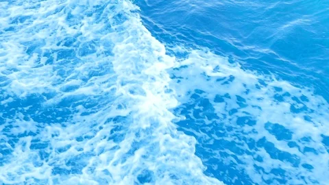 Slow Motion of the Wave in the Ocean Stock Footage 129372912