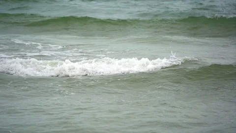 Slow motion wave sea on sand beach and beautiful nature summer 库存影片 114696699