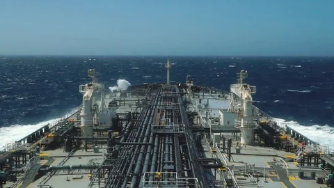 Slow motion wave splash against the ship. Stock Footage 77371659