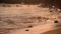 Slow Motion Waves 10 Sunset Rocky Shore California HD Footage