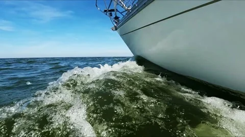 (Slow Motion) Waves against Gopro camera Video stock 211608589