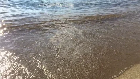 Slow motion of waves and open sea during sunrise. H264 codec Stock Footage 81089783