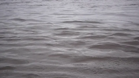 Slow motion. The waves are rolling from the shore Stock Footage 76518913