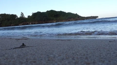 Slow-motion waves, beach in Bali, Indian Ocean Stock Footage 83098024