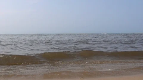 Slow Motion Waves At Beach Stock Footage 94354000