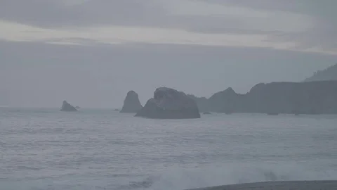 Slow Motion Waves on Beach - Log Stock Footage 85448335