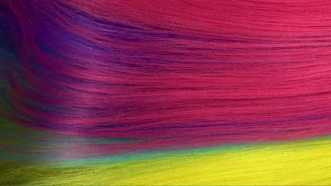 Slow motion waves of beautiful long smooth trendy multicolored hair texture Vídeos de archivo 167675837
