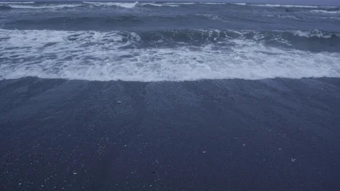 Slow Motion Waves Crashing into the beach Stock Footage 81344558