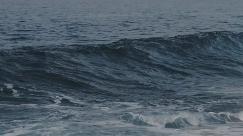 Slow Motion Waves Crashing Stock Footage 86254800