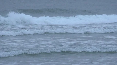 Slow Motion Waves Crashing HD Video Stock Footage 24632096