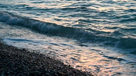 Slow motion of waves crushing on tropical beach with sand. Stock Footage 162795277