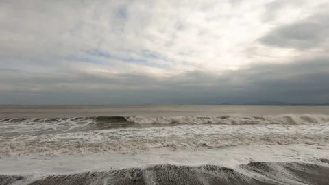 Slow motion waves at day Video stock 99824787