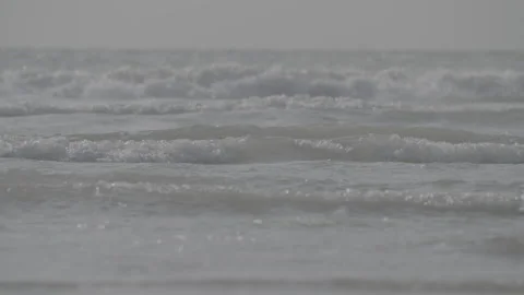 Slow motion waves in extreme close up Stock Footage 169645598