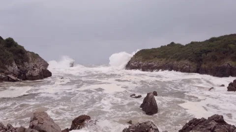 Slow motion of the waves Stock Footage 143619197