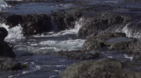 Slow Motion Waves in Juan de Fuca Provincial Park Stock Footage 58717619