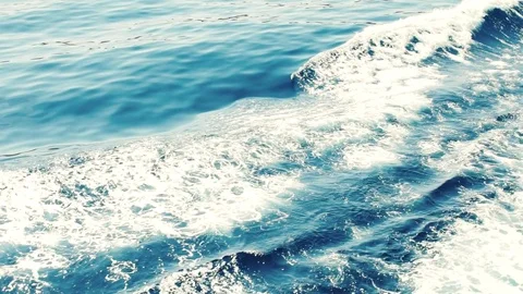 Slow motion of waves in a Mediterranean sea, Hd Видео 74177789