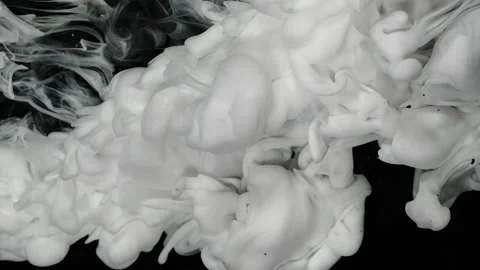 Slow motion waves of milky, gray and black ink. Screensaver Stock Footage 164762996