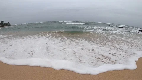 Slow Motion Waves of Pasific Ocean at Kauai Stock Footage 90600300