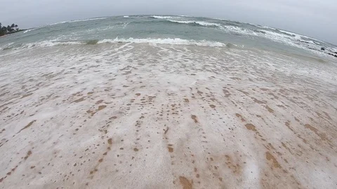 Slow Motion Waves of Pasific Ocean at Kauai Stock Footage 90600801