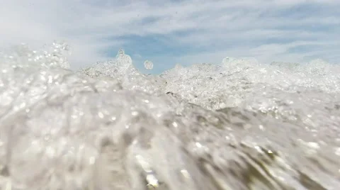 Slow motion waves on a sand beach Lake Michigan waterfront Stock Footage 41737074
