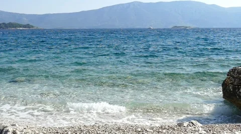 Slow Motion Waves Sea Coast View Stock Footage 54907039
