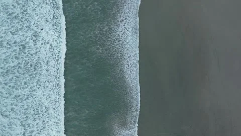 Slow Motion Of Waves Splashing On Sandy Shore Stock Footage 293685620