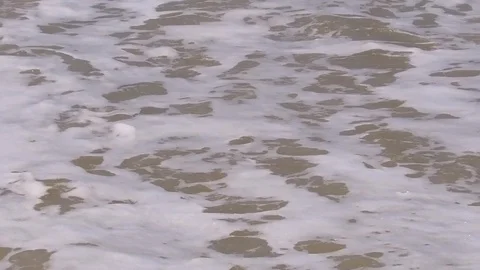 Slow motion waves on a sunny summer day in Santa Monica Stock-Footage 94238269