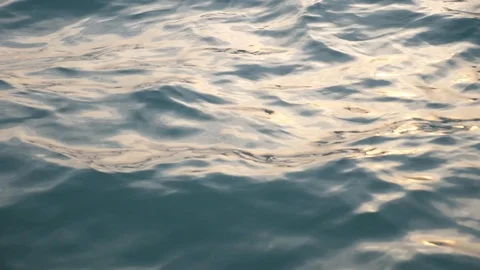 Slow Motion Waves at sunset in mediterranean sea Video stock 93690542