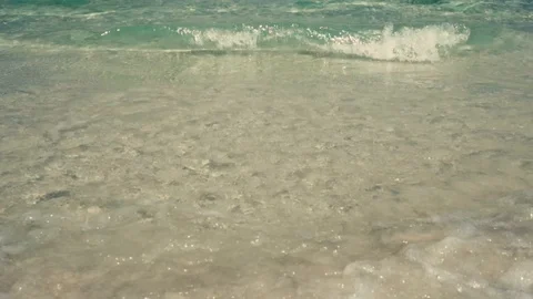 SLOW MOTION OF WAVES IN A TROPICAL BEACH Stock Footage 99222150