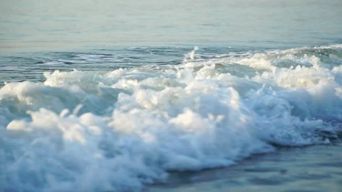 Slow motion of waves. Tropical shore beach. Stock Footage 122161753