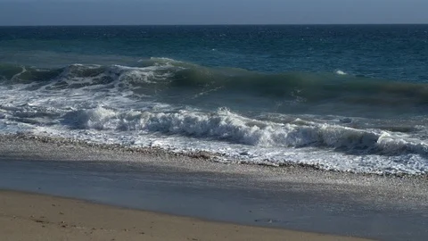 Slow motion waves wide Stock Footage 113899408